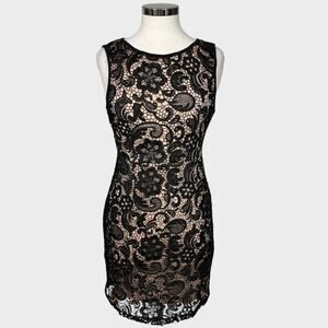 Akira Chicago Black Label Medium Sleeveless Lace Black Dress
